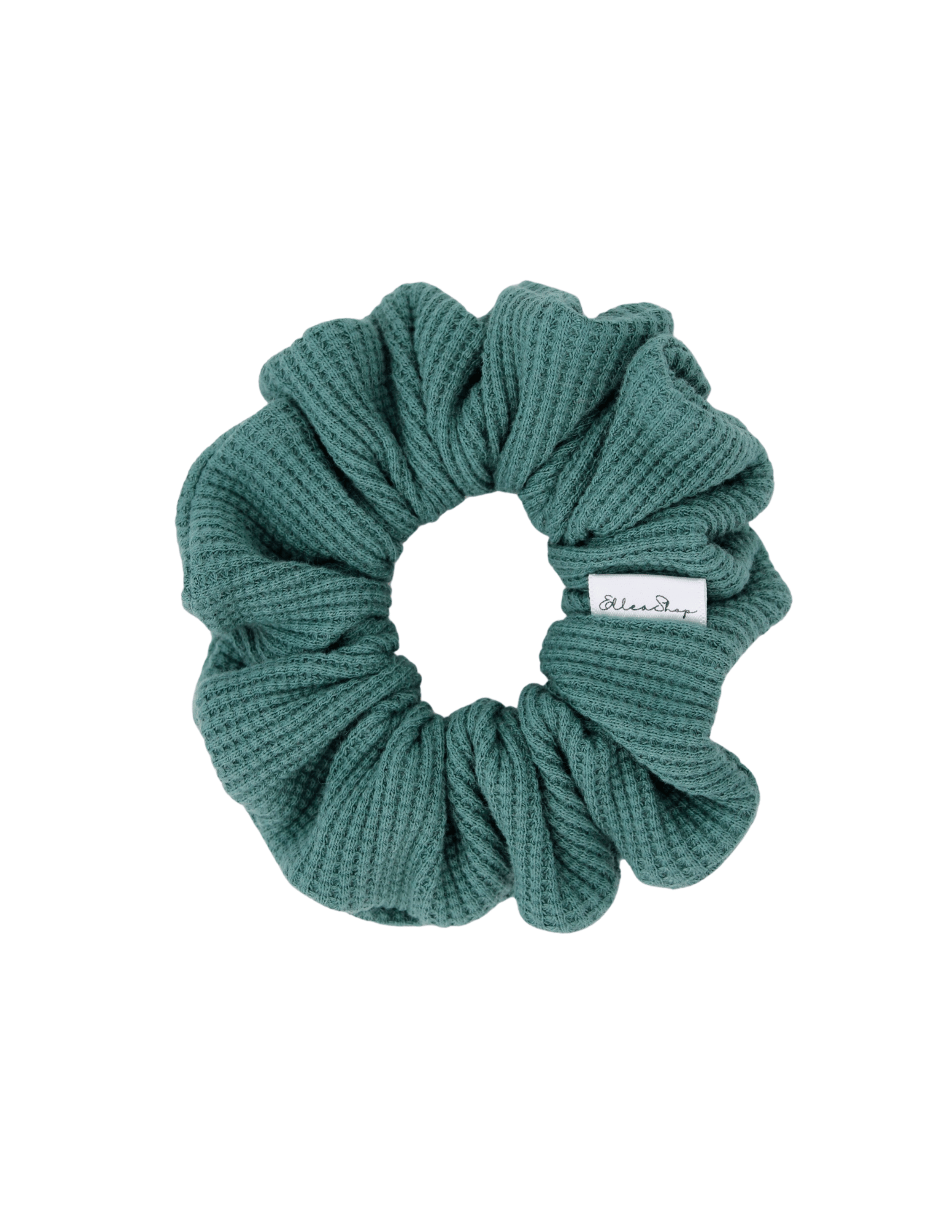 Teal Waffle Scrunchie - ElleaShop