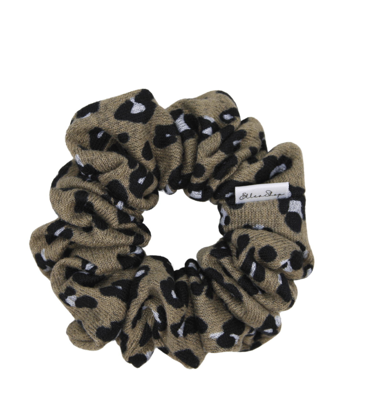 Leopard Knit Scrunchie - ElleaShop