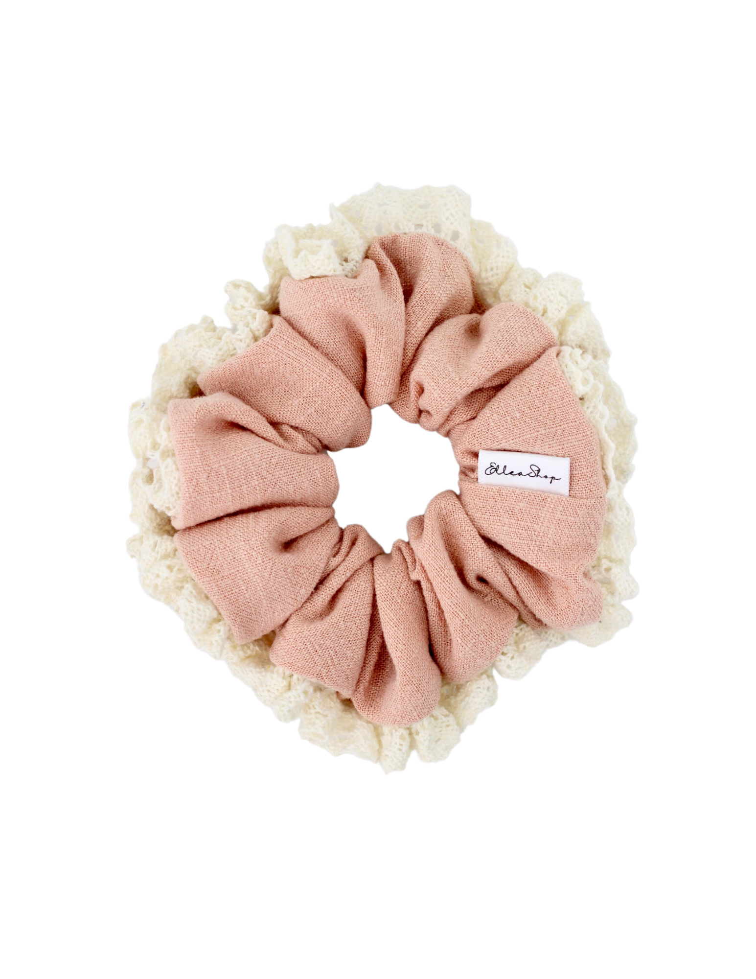 Blush & Lace Linen Scrunchie - ElleaShop