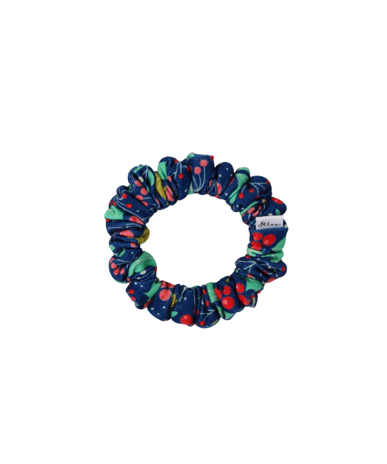 Navy Mistletoe Scrunchie - ElleaShop