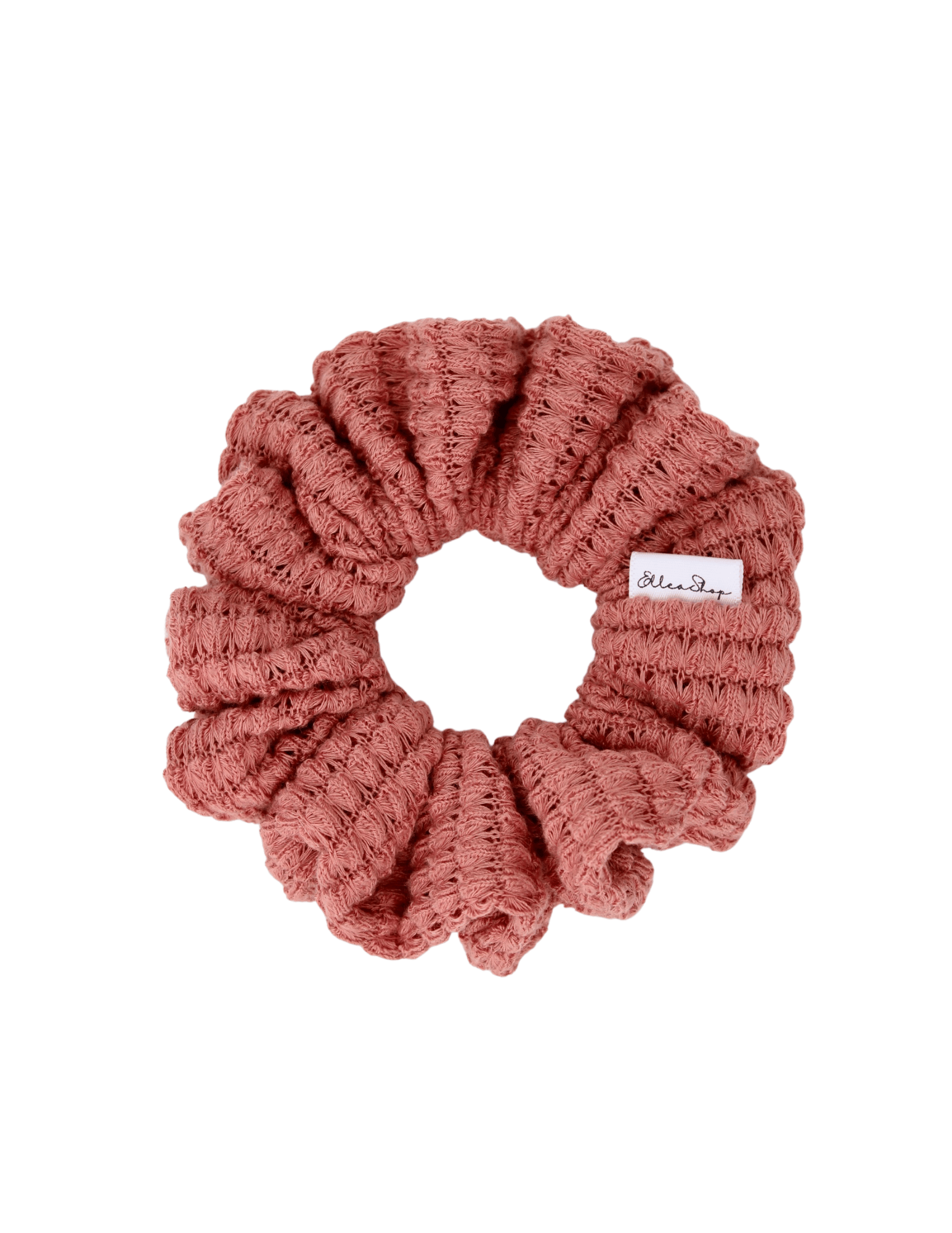 Rosewood Knitted Scrunchie - ElleaShop