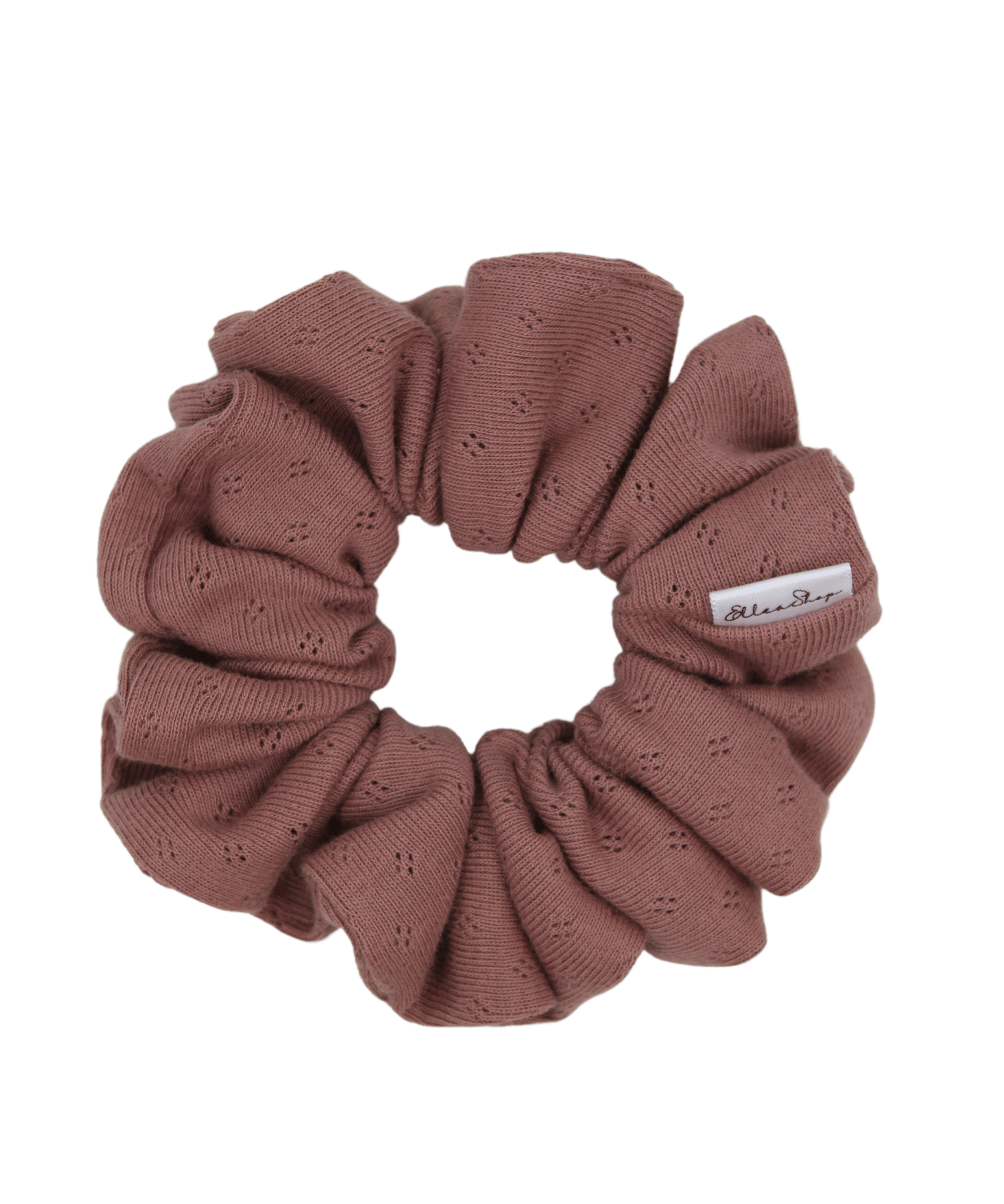 Mauve Pointelle Scrunchie - ElleaShop