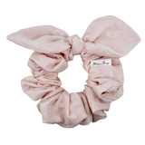 Blush Flowers Bow Scrunchie - ElleaShop