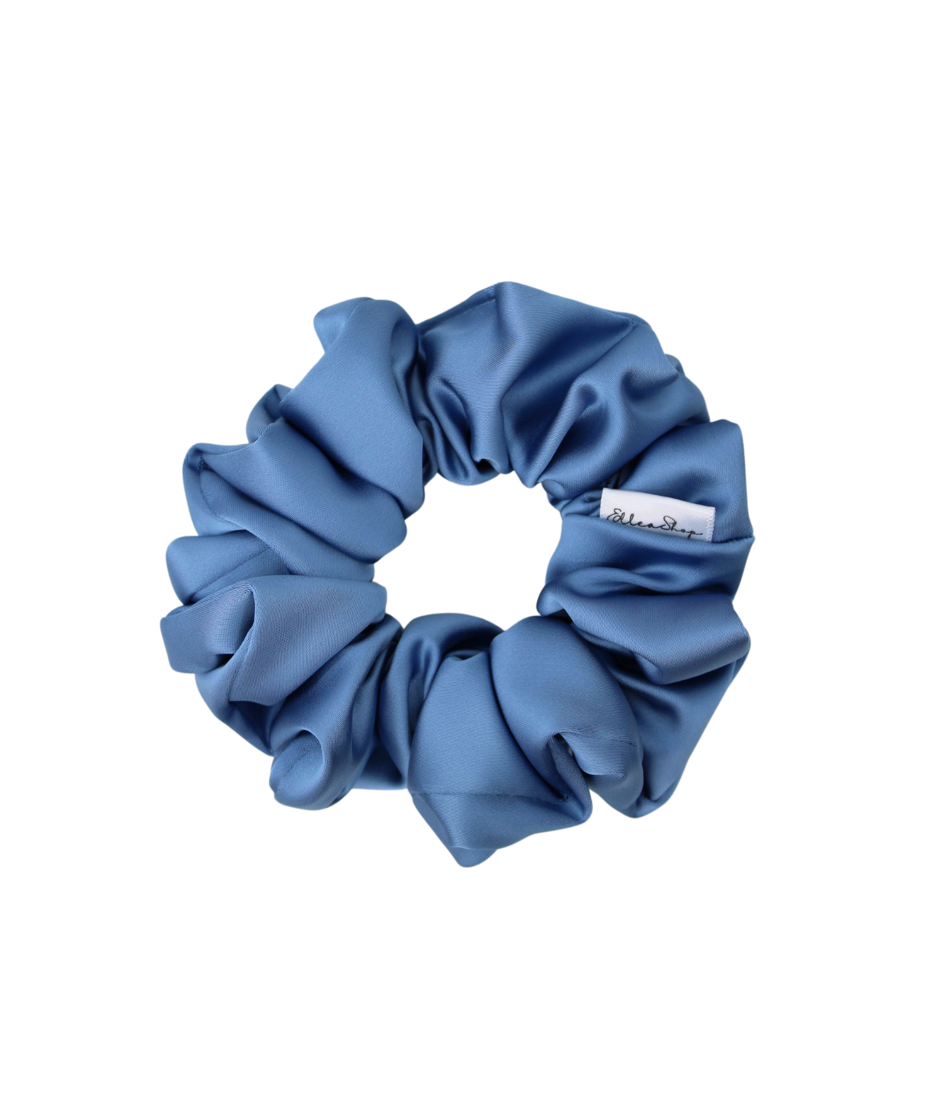 Blue Allure Luxe Satin Scrunchie - ElleaShop
