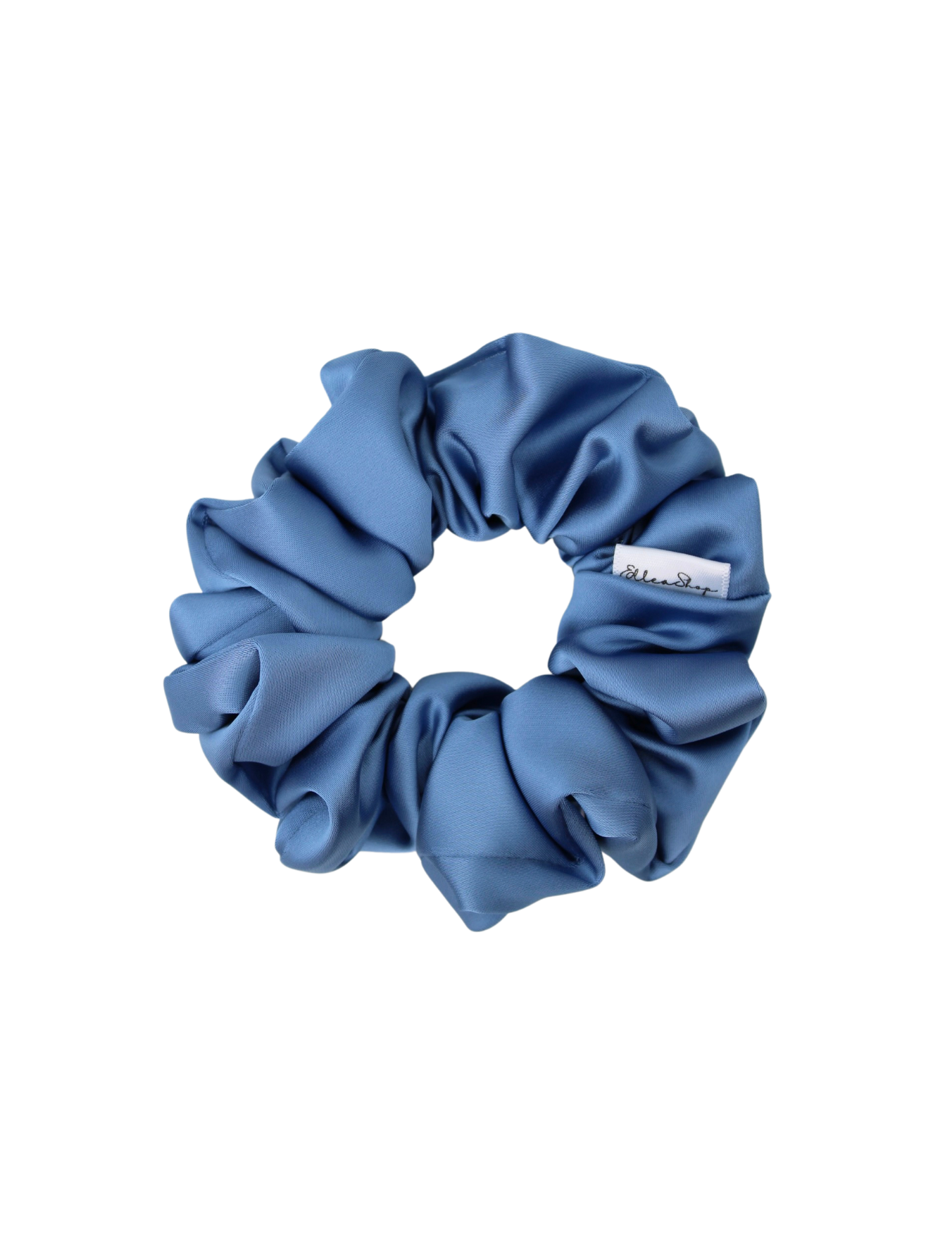 Blue Allure Luxe Satin Scrunchie - ElleaShop