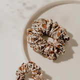 Cacao Floral Scrunchie - ElleaShop