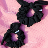 Vintage Floral Bow Scrunchie