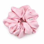 Baby Pink Satin Scrunchie - ElleaShop