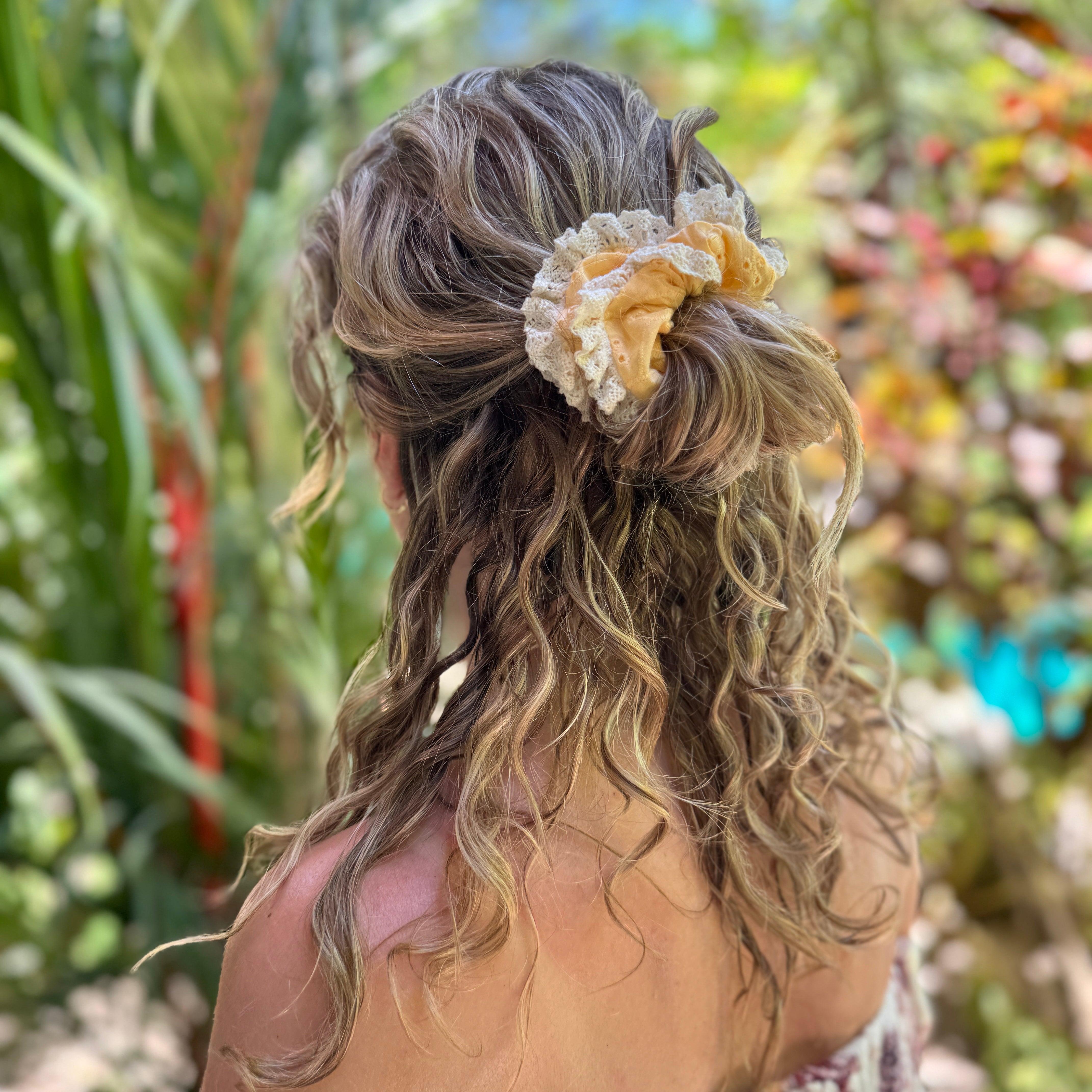 Golden Coast Lace Scrunchie - ElleaShop
