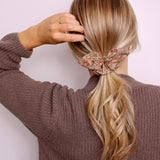 Antique Floral Bow Scrunchie