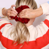Bordeaux Ribbed Scrunchie - ElleaShop