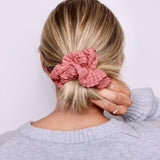 Rosewood Knitted Scrunchie - ElleaShop