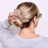 Taupe Bow Scrunchie