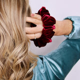 Bordeaux Velvet Scrunchie - ElleaShop