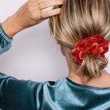 Rust Velvet Scrunchie - ElleaShop