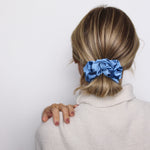 Blue Allure Luxe Satin Scrunchie - ElleaShop