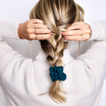Peacock Soft Ribbed Scrunchie - ElleaShop