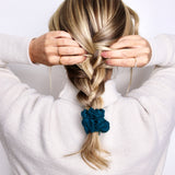 Peacock Soft Ribbed Scrunchie - ElleaShop