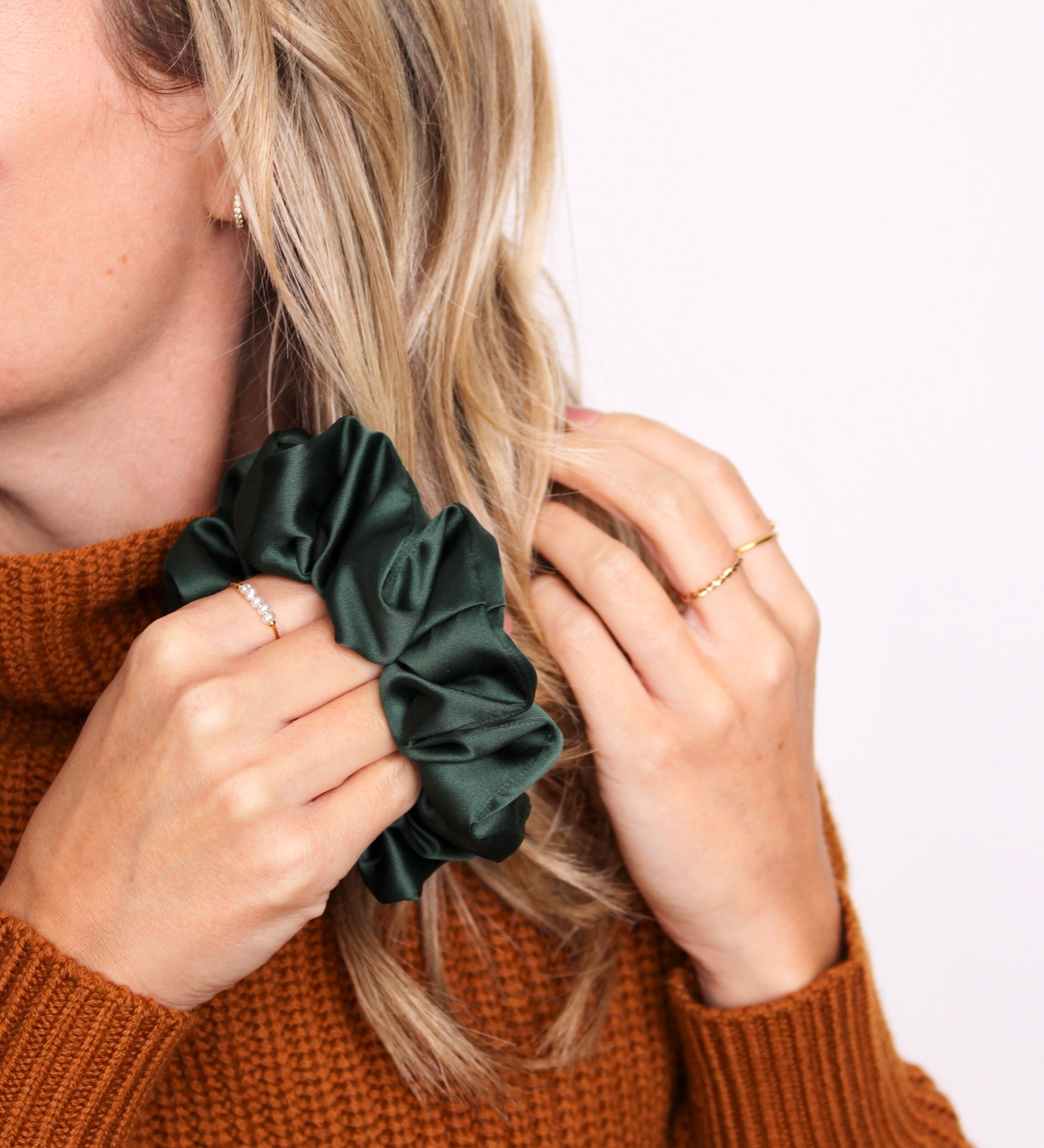 Forest Satin Scrunchie - ElleaShop