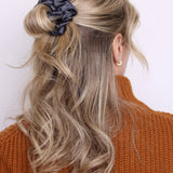 Charcoal Luxe Satin Scrunchie