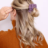 Eggplant Soft Ribbed Scrunchie - ElleaShop