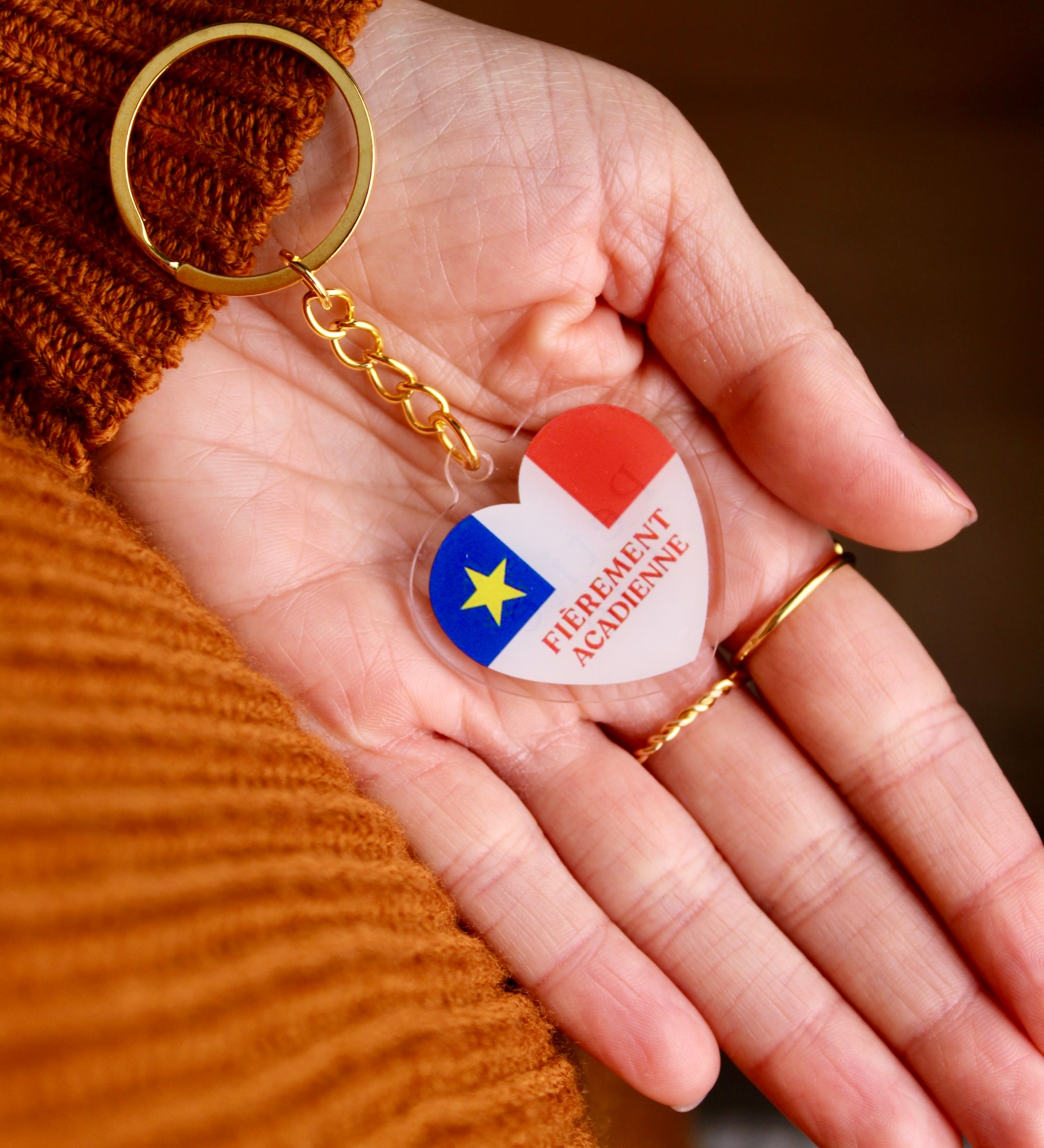 Fièrement Acadienne Keychain - ElleaShop