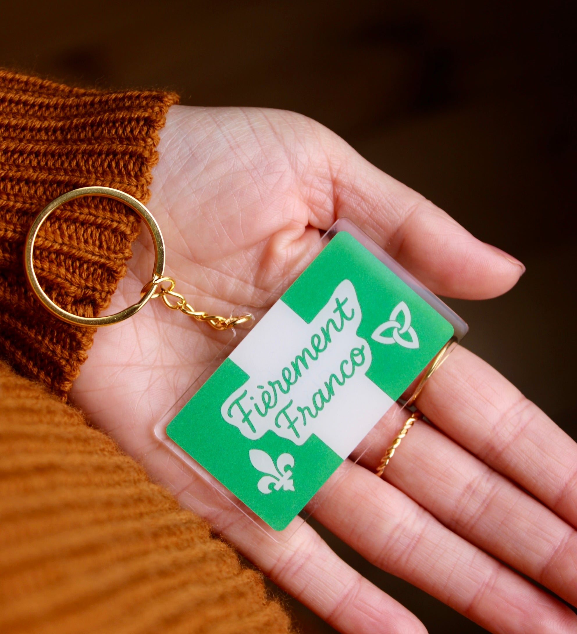 Fièrement Franco Keychain - ElleaShop