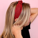Black & Red Knotted Headband