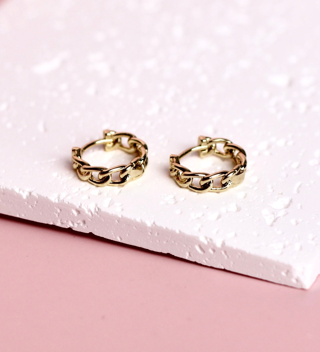 Chain Hoops - ElleaShop