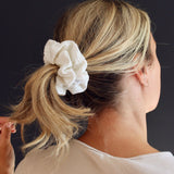 Pink Wide Ribbed Scrunchie