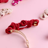 Heartfelt Pink Scrunchie Clip