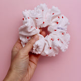 Heart Pompom Scrunchie