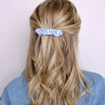 Blue Gingham Scrunchie Clip - ElleaShop