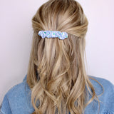 Blue Gingham Scrunchie Clip - ElleaShop
