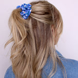 Blue Marguerite Scrunchie - ElleaShop
