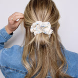 Blue Garden Muslin Scrunchie - ElleaShop