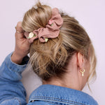 Blushing Rosette Scrunchie - ElleaShop
