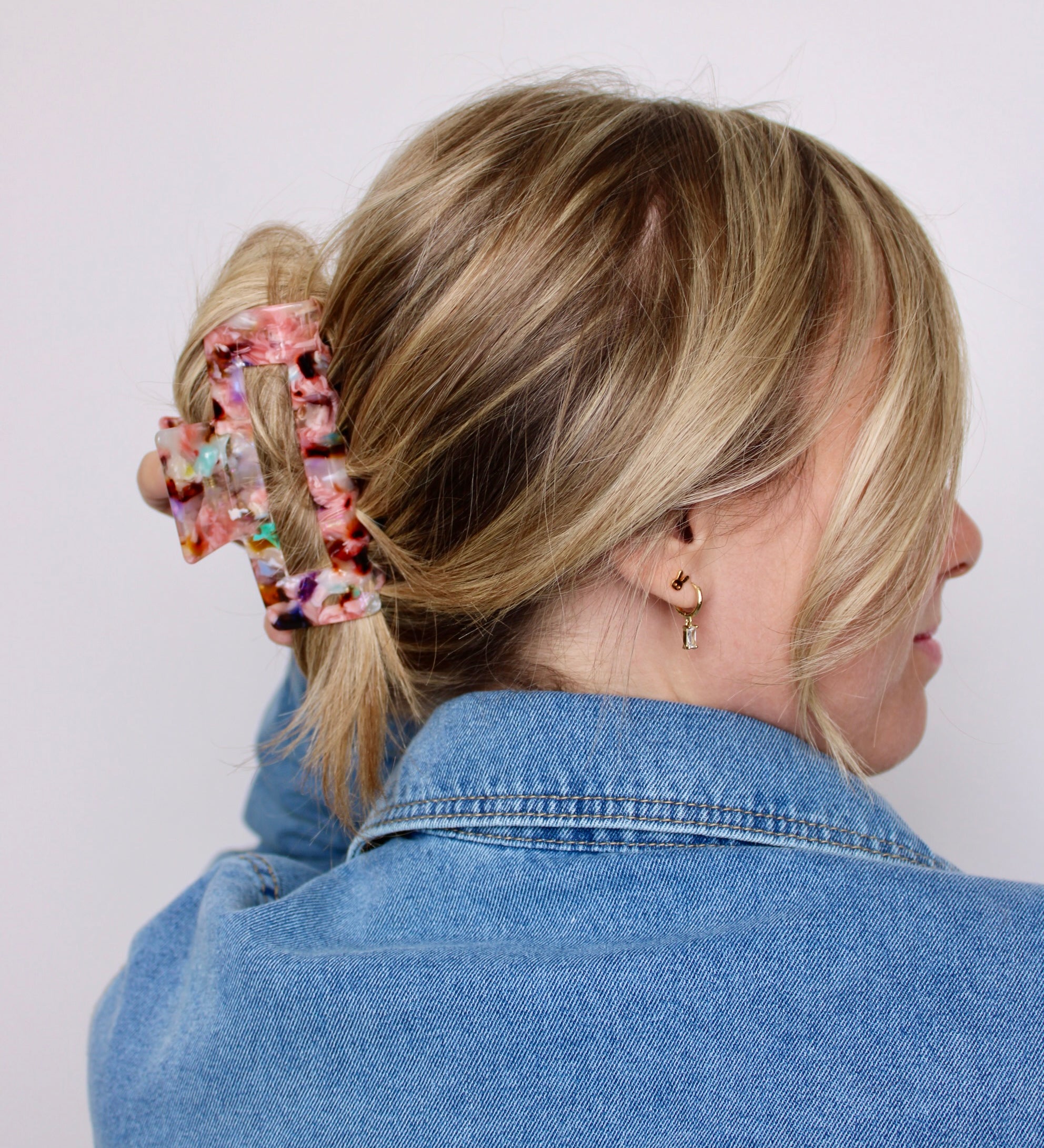 Rose Quartz Medium Claw Clip - ElleaShop