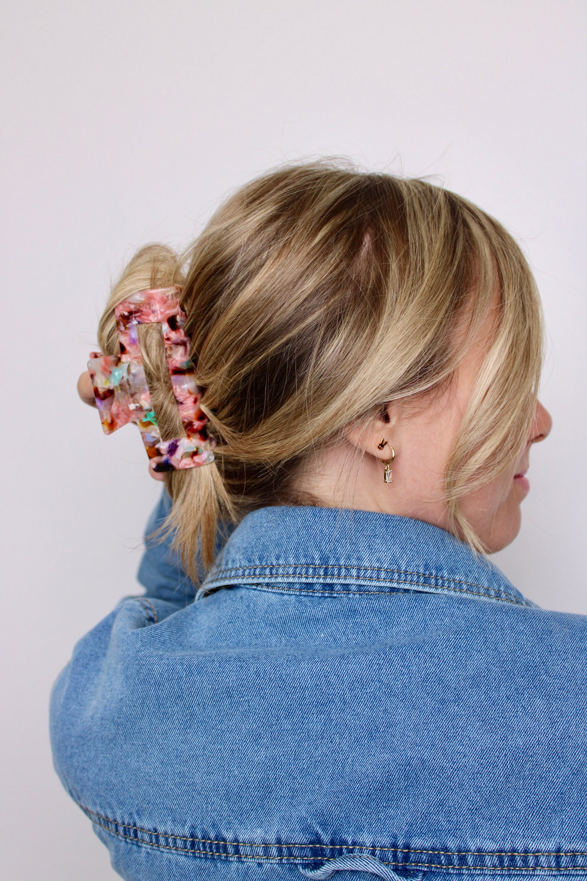 Rose Quartz Medium Claw Clip - ElleaShop