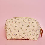 Quilted Flowers Boxy Makeup Pouch - ElleaShop