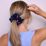 Embroidered Tulips Muslin Scrunchie - ElleaShop