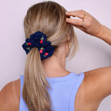 Embroidered Tulips Muslin Scrunchie - ElleaShop