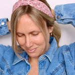 Old Rose Flowers Knotted Headband - ElleaShop