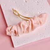 Cloud Pink Pointelle Scrunchie Clip