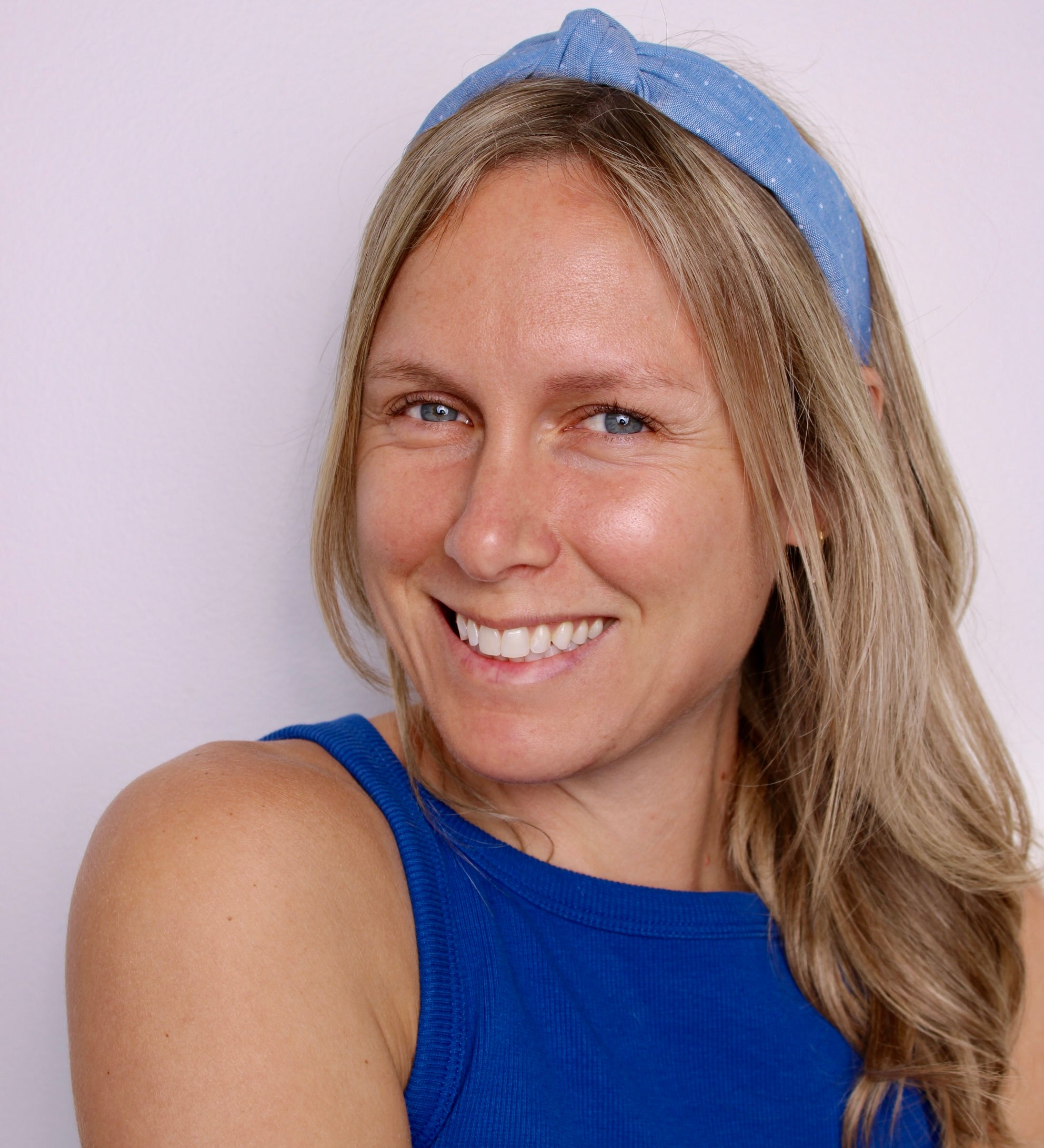 Polkadot Jean Knotted Headband - ElleaShop
