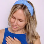 Sky Blue Knotted Headband - ElleaShop