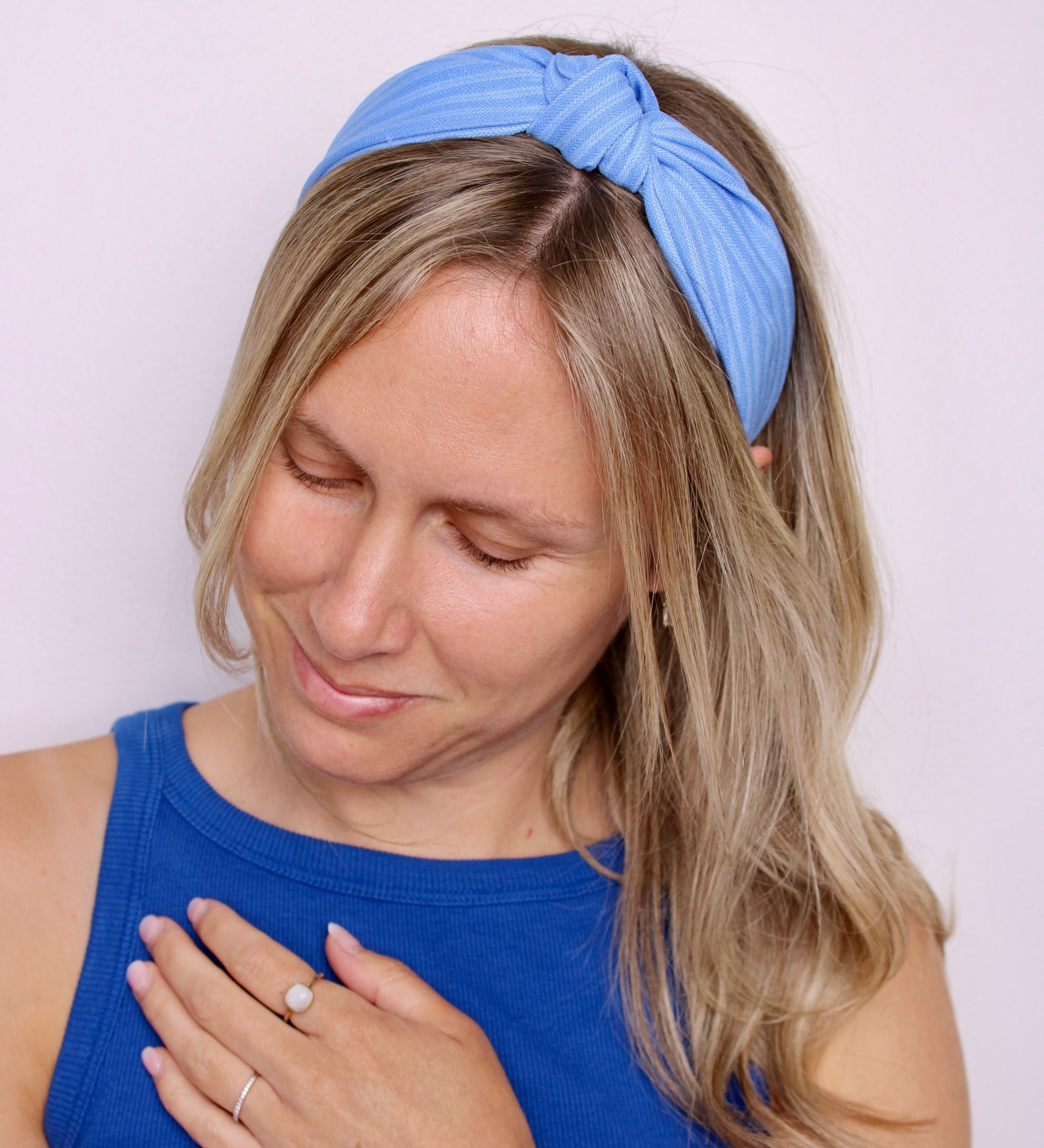 Sky Blue Knotted Headband - ElleaShop
