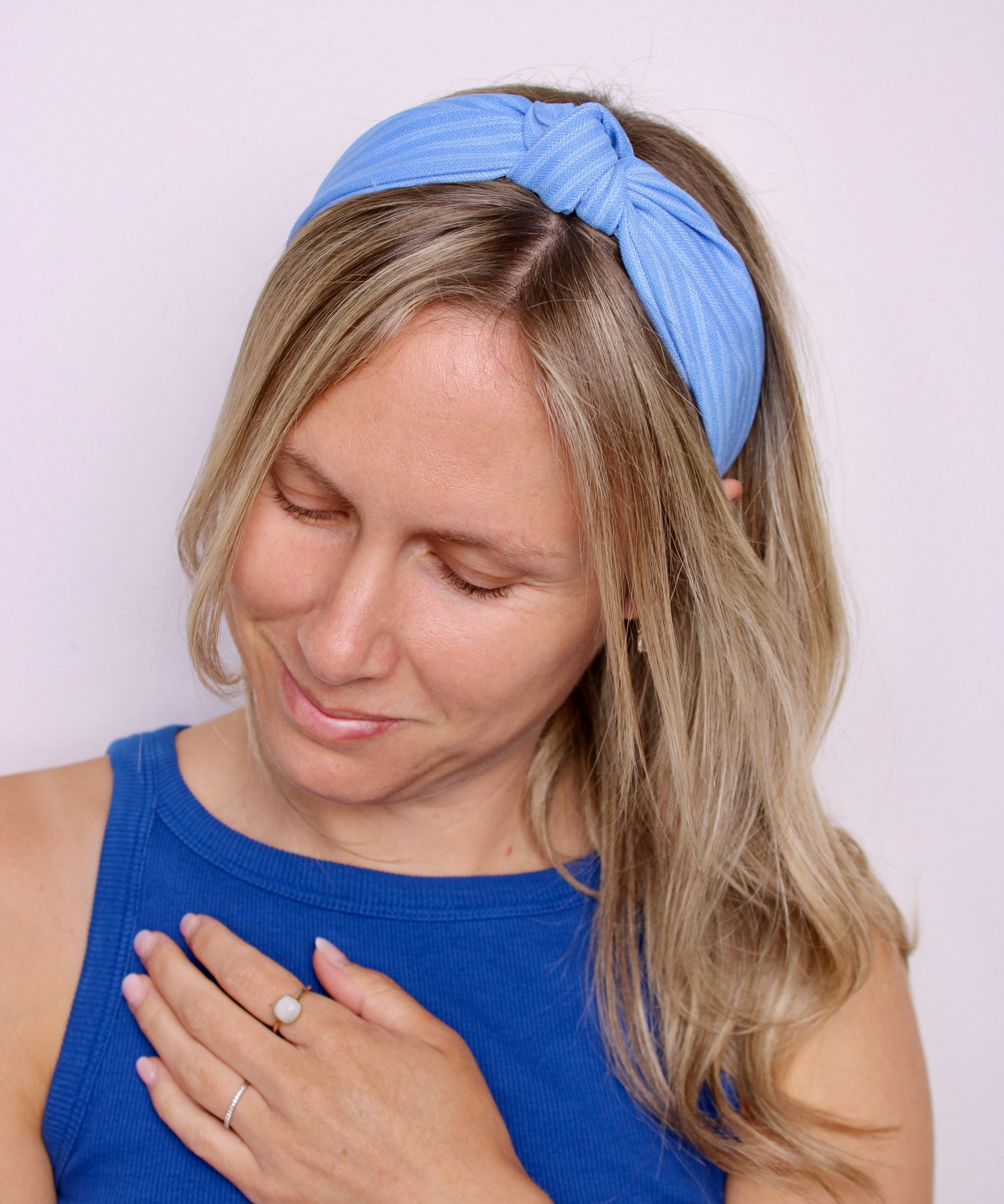 Sky Blue Knotted Headband - ElleaShop