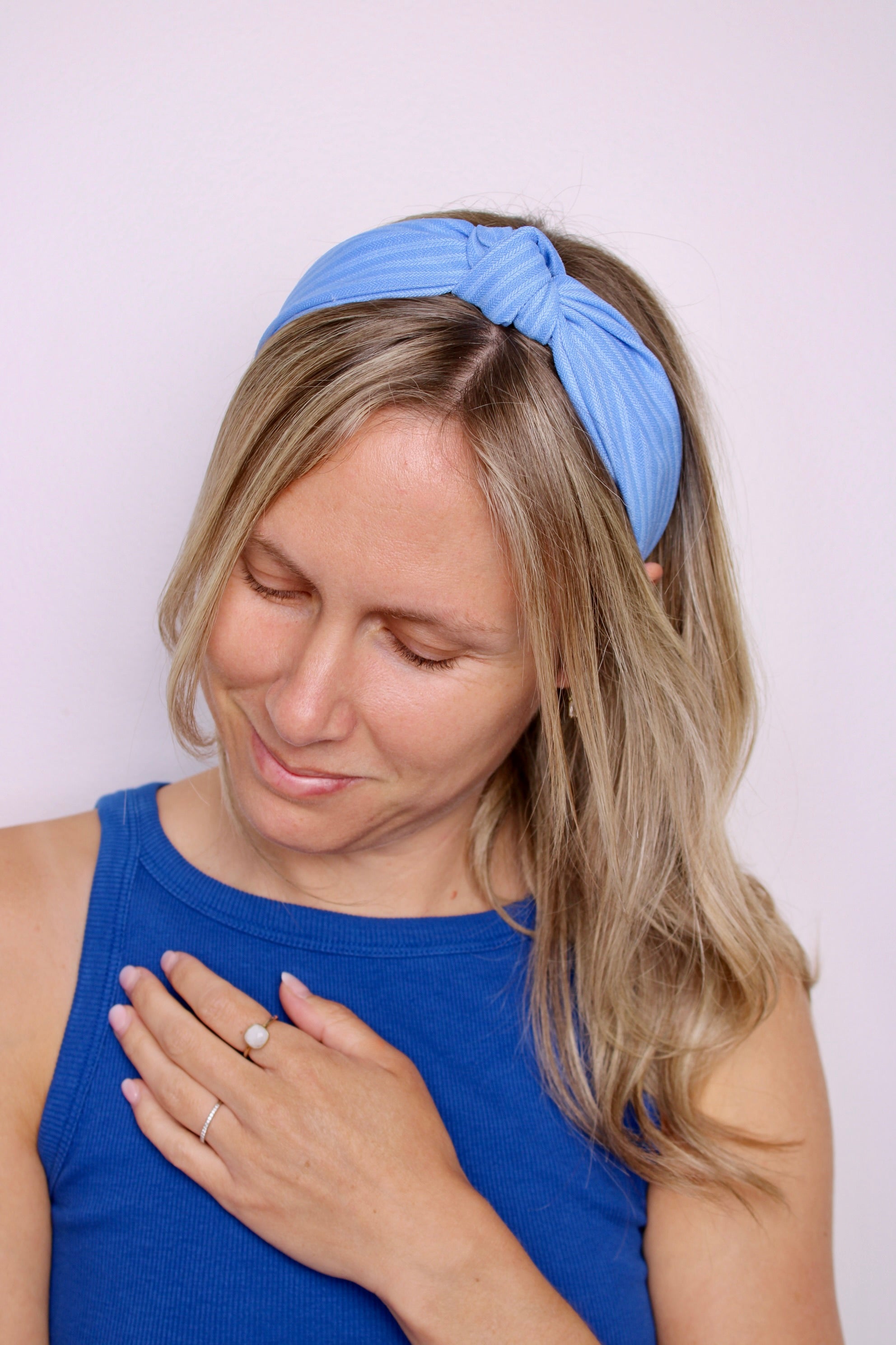 Sky Blue Knotted Headband - ElleaShop