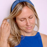 Blue Swiss Dot Knotted Headband - ElleaShop